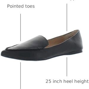 Steve Madden Feather Black Leather Loafers